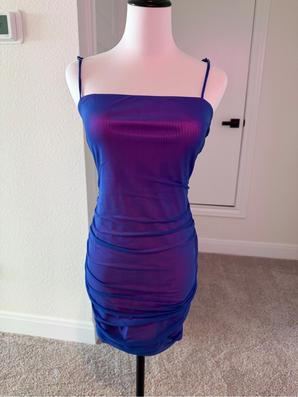 blue mini dress